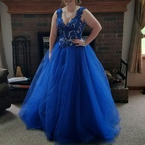 Royal blue prom dress